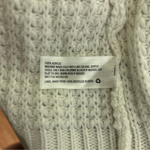 A New Day Off White Stretchy Waffle Knit Open Front Cardigan  Size S - Picture 9 of 10